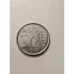 Moeda de 5 Cruzeiros Reais do Brasil - 1994 - Araras e Fauna Brasileira