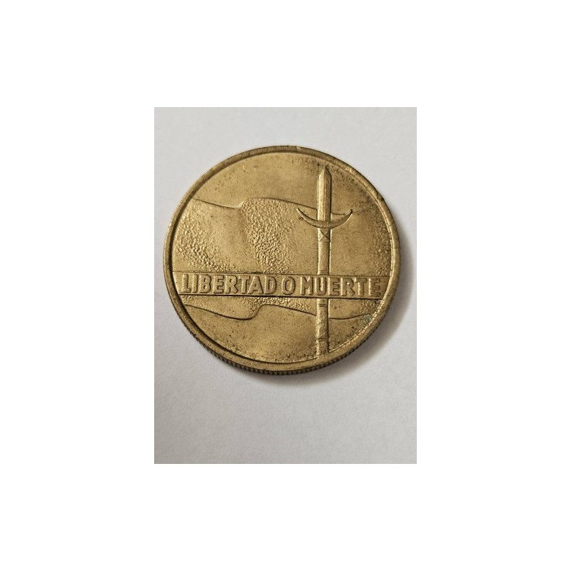 Moeda do Uruguai 5 pesos sesquicentenário independência