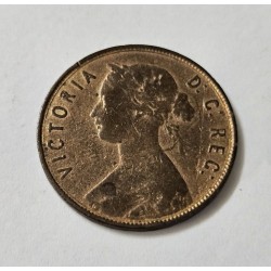 Moeda do Canada New foundland 1 cent 1865 Rainha Victoria