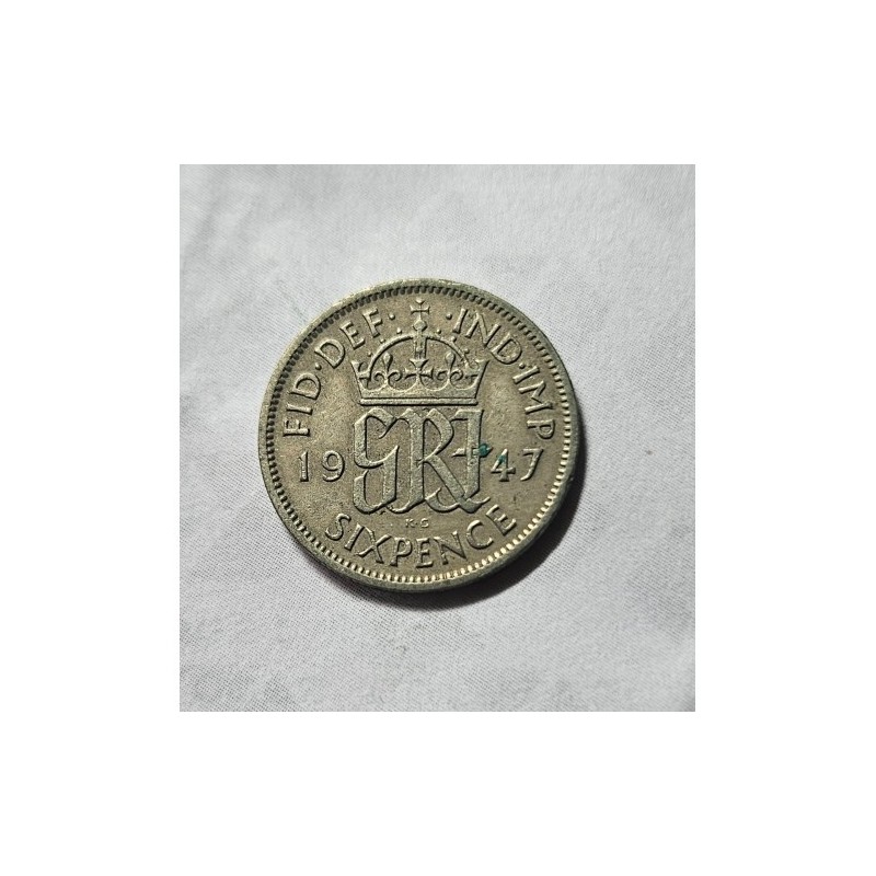 Moeda da Inglaterra 6 pence 1947