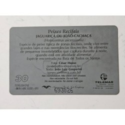 Venda de raro cartão telefônico Telemar da série "Peixes Recifais" (2001). Item colecionável com a imagem da Jaguariçá