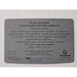 Venda de raro cartão telefônico Telemar da série "Peixes Recifais" (2001). Item colecionável com a imagem do Peixe-Don