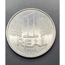 Moeda Brasil 1 real 1994 primeira familia mbc
