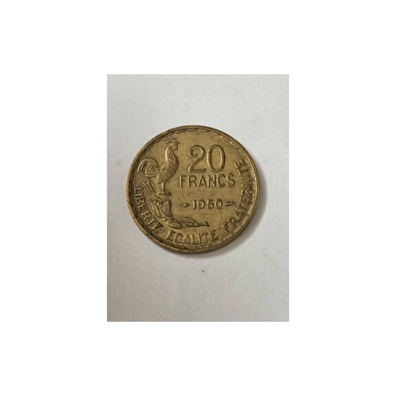 Moeda da França 20 francos 1950