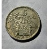 Moeda da Espanha 5 pesetas 1957