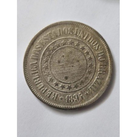 Moeda Brasil 200 reis 1894 V046 republica MBC