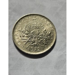Moeda da França 5 francos 1972