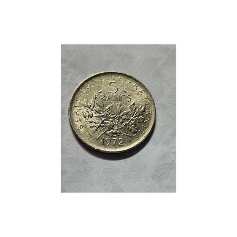 Moeda da França 5 francos 1972