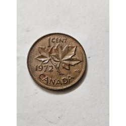 Moeda do Canada 1 cent 1972 Rainha Elizabeth II