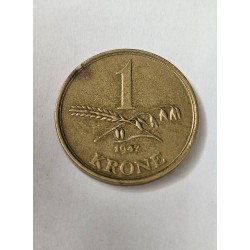 Moeda da Dinamarca 1 krone 1947