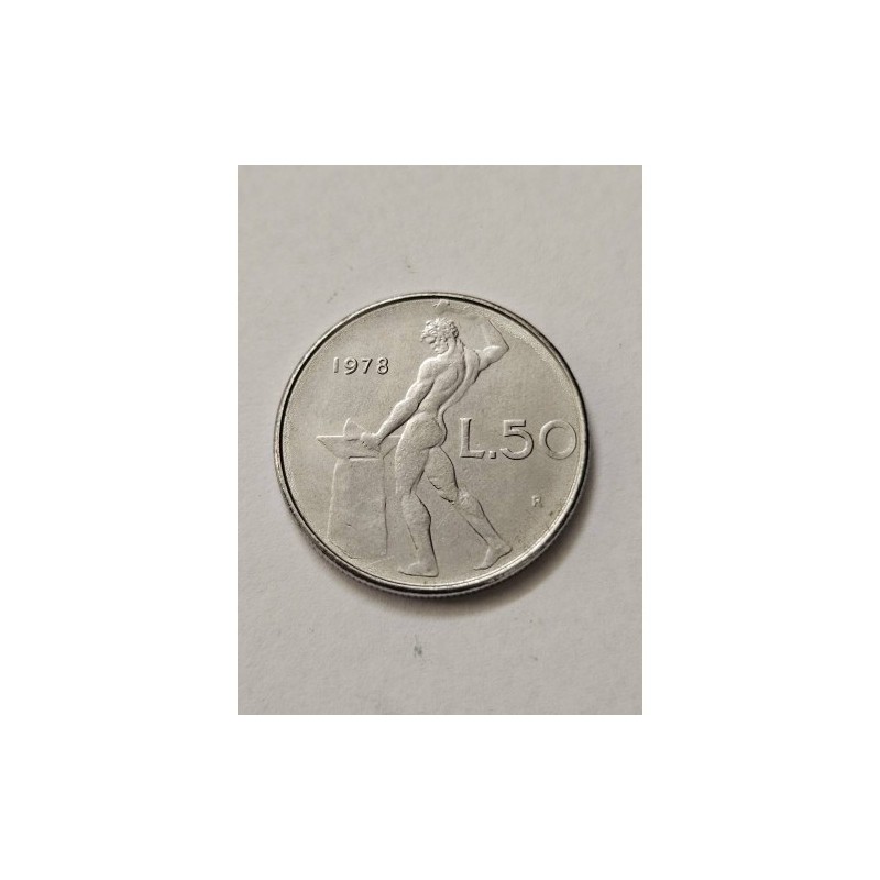 Moeda da Itália 50 liras 1978
