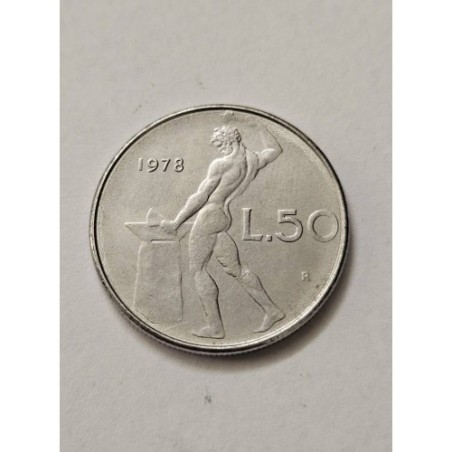 Moeda da Itália 50 liras 1978