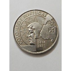 Moeda de Portugal 200 escudos 1991 Colombo e Portugal