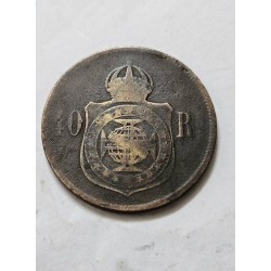 Moeda Brasil 40 réis 1880 data difícil Mbc