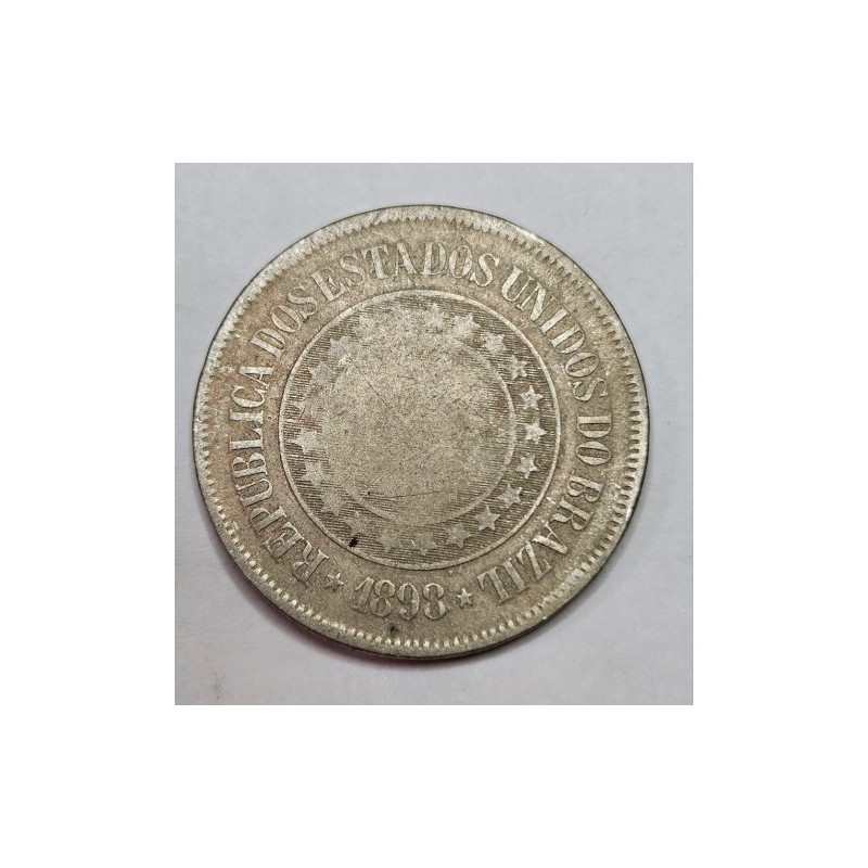 Moeda Brasil 200 reis 1898 Mbc