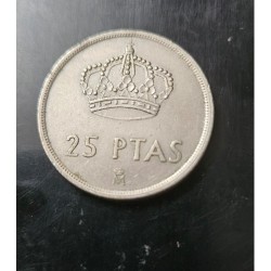 Moeda da Espanha 25 pesetas 1982