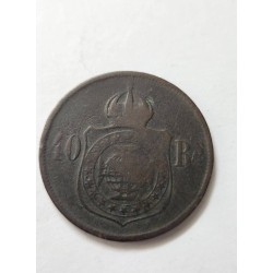 Moeda Rara Brasil Império 40 Réis 1879 - Dom Pedro II