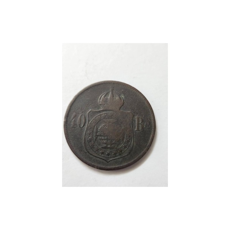 Moeda Rara Brasil Império 40 Réis 1879 - Dom Pedro II