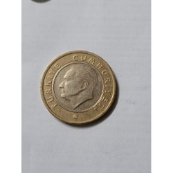 Moeda da Turquia 1  lirasi 2019 bimetalica
