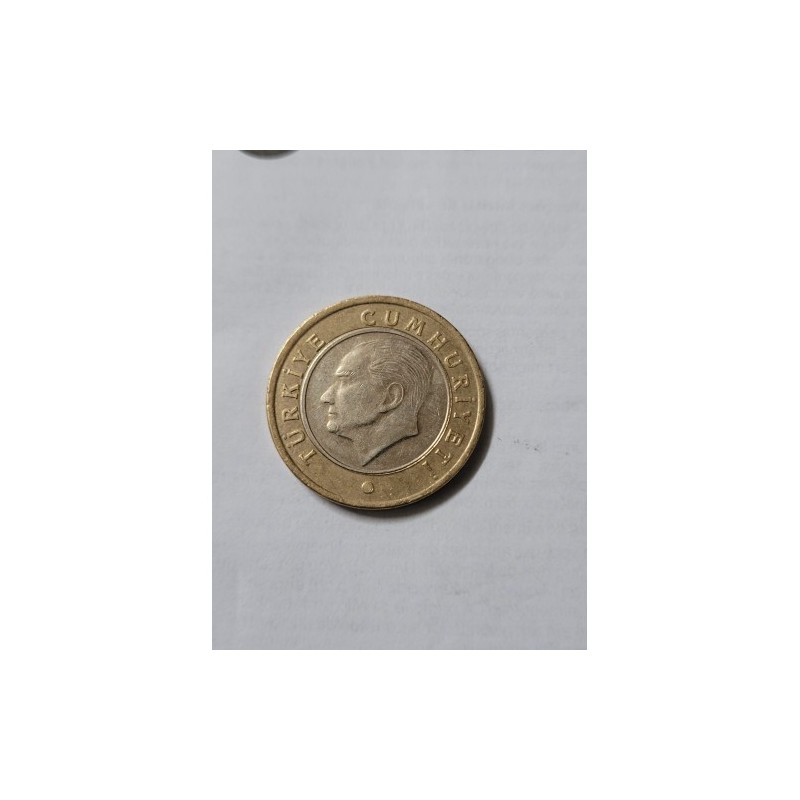 Moeda da Turquia 1  lirasi 2019 bimetalica
