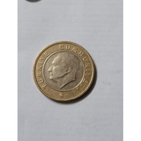 Moeda da Turquia 1  lirasi 2019 bimetalica