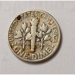 Moeda dos estados unidos 1 Dime 1958 prata Roosevelt
