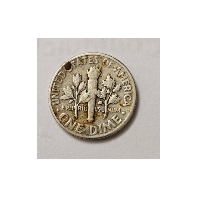 Moeda dos estados unidos 1 Dime 1958 prata Roosevelt