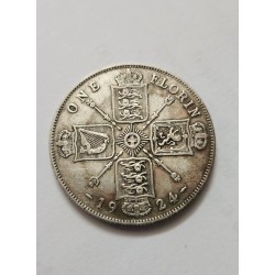 Moeda de 1 Florin - Rei George V - Grã-Bretanha - Inglaterra Prata 1924