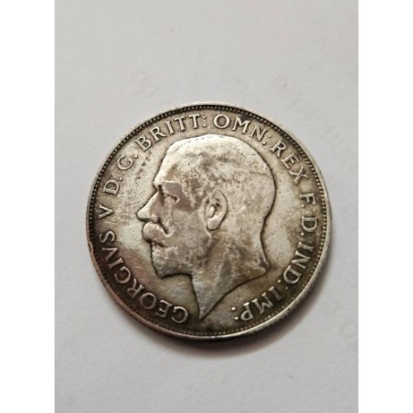 Moeda de 1 Florin - Rei George V - Grã-Bretanha - Inglaterra Prata 1924