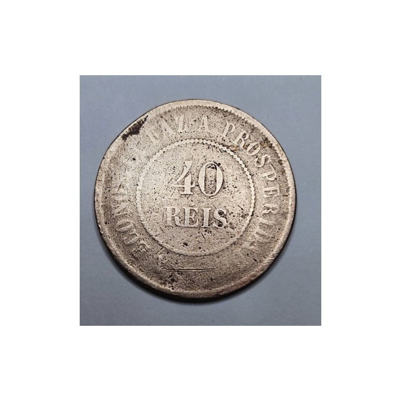 Moeda Brasil republica bronze 40 reis 1900 MBC B823