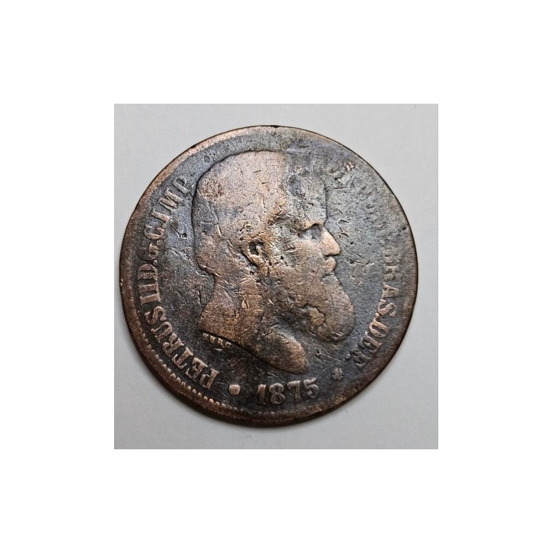 Moeda Brasil império 40 reis 1875 MBC B792