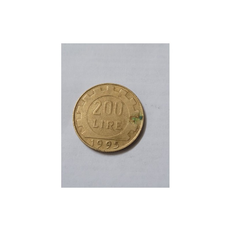 Moeda da Itália 200 liras 1995