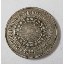 V045 Moeda Brasil 200 reis 1889 republica MBC