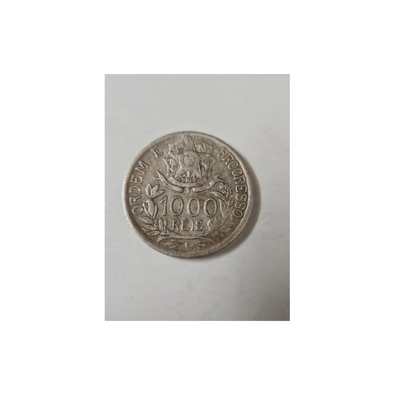 Moeda Brasil 1000 reis 1913 estrelas ligadas  MBC 2