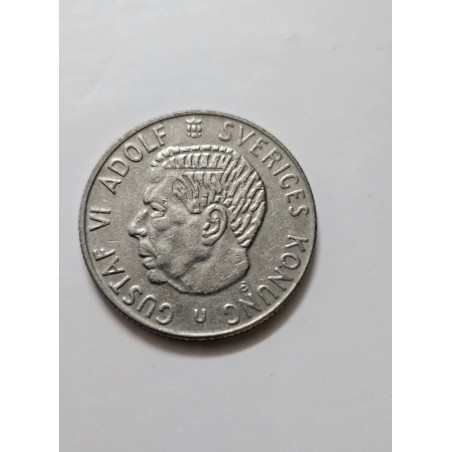 Moeda Suécia 1 Coroa 1973 - Gustaf VI Adolf | Numismática