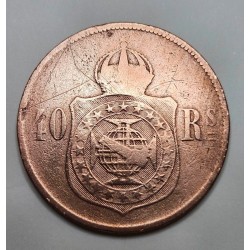 Moeda Brasil Império 40 reis 1879 mbc B796