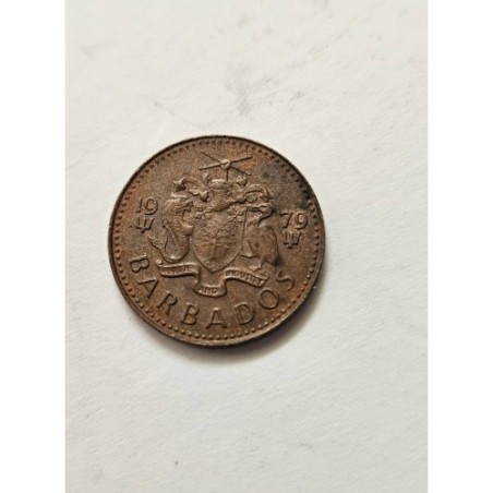 Adquira a autêntica moeda de 1 cent de Barbados de 1979, um item fascinante para colecionadores de moedas caribenhas e histórica