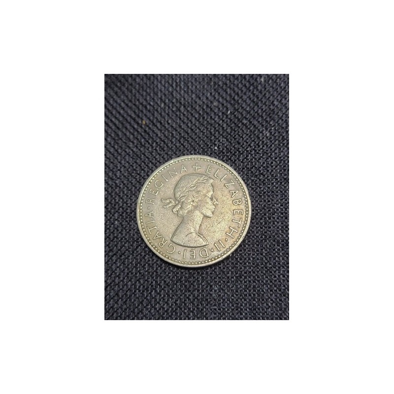 Moeda da Inglaterra 1 shilling 1958 rainha Elizabeth II