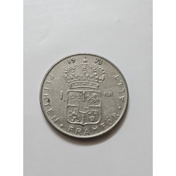 Moeda Suécia 1 Coroa 1973 - Gustaf VI Adolf | Numismática