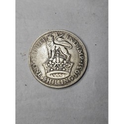 Moeda da Inglaterra 1 shilling 1931 prata