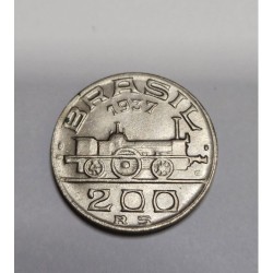 Moeda Brasil 200 réis 1937 Barão de Mauá FC