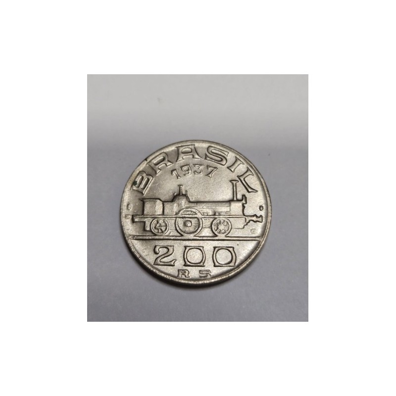 Moeda Brasil 200 réis 1937 Barão de Mauá FC
