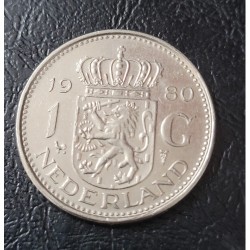 Moeda da Holanda 1 gulden 1980 Rainha Juliana