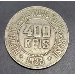 Moeda Brasil 400 reis 1923 data dificil MBC