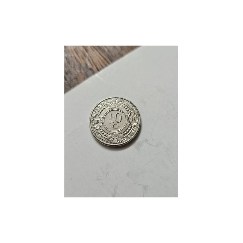 Moeda das Antilhas holandesas 10 cents 1999