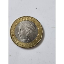 Venda de moeda bimetálica de 1000 liras da Itália, ano de 1997. Com o mapa da Europa, item histórico e de colecionador. Ideal pa