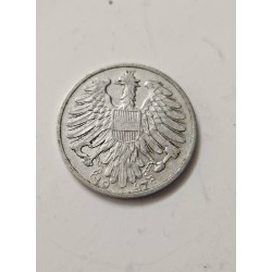 Venda de moeda de 1 Schilling da Áustria, ano de 1947. Peça histórica pós-guerra com a imagem de um atleta e a águia nacional. I