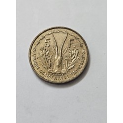 Moeda da África ocidental francesa 5 francos 1956