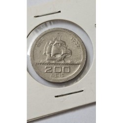Moeda Brasil 200 réis 1932 centenário colonização MBC 2