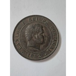 Moeda de Portugal 20 reis 1892 KM533 Mbc